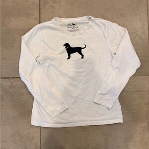 The Black Dog White Long-Sleeve Dog Graphic Tee